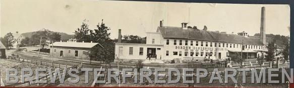 Photo #2
Brewster's Borden 1865 Milk Factory 
E. Main St. to right, No. Main st. curving to left into village; currently traffic light at intersection