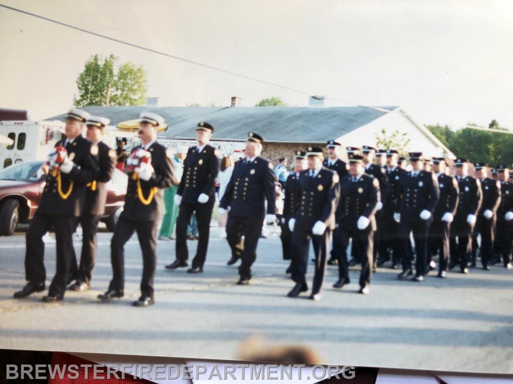 Photo #20
Chief Bill Rieg, 1st Assistant Chief Tom Palmer, and 2nd Assistant Chief John Nelson leading BFD in 1995 parade